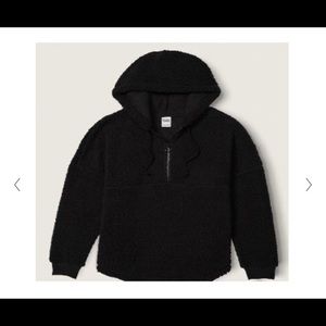 black sherpa quarter zip